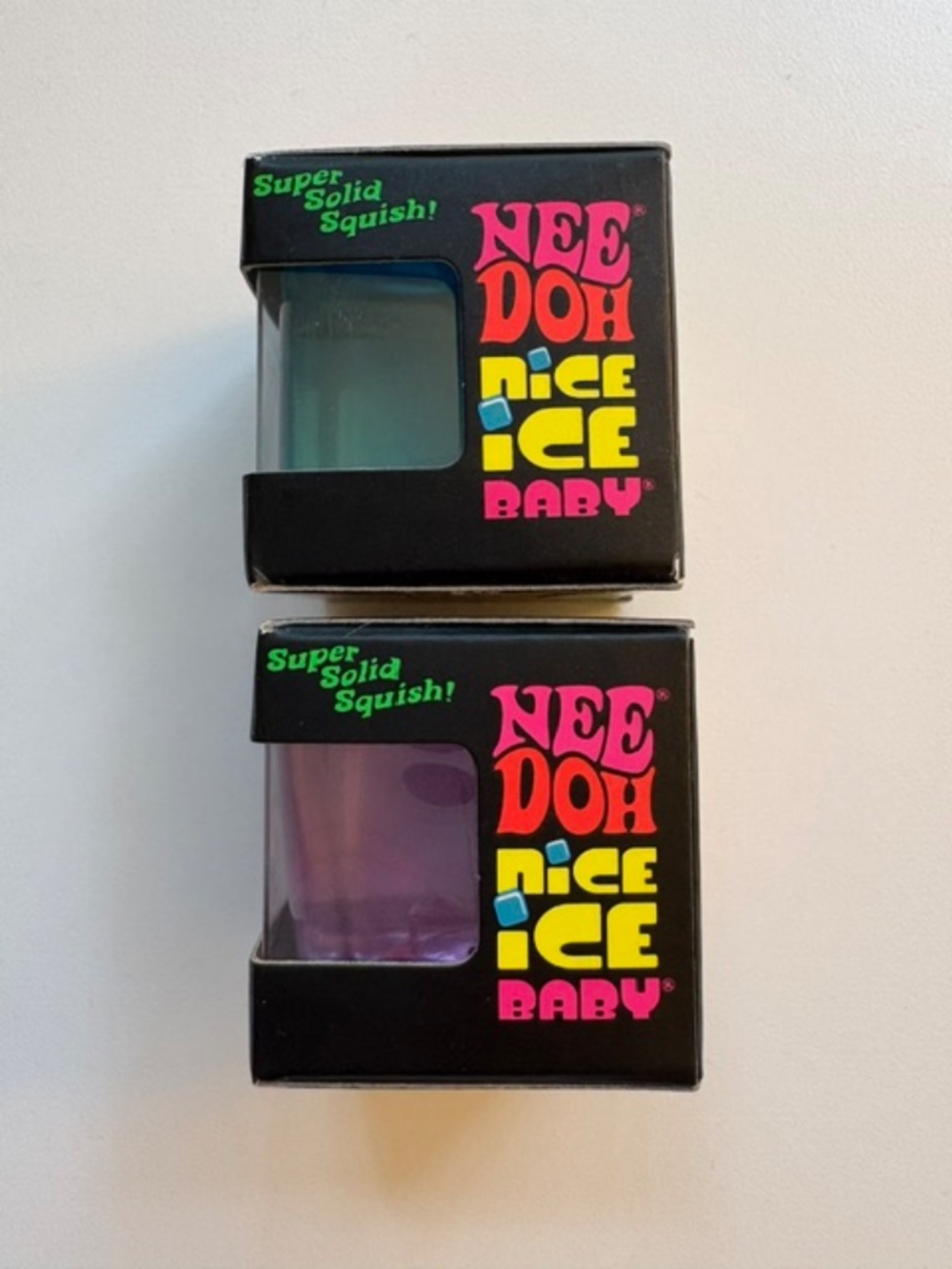 Needoh Set of 2 Nice Ice Baby  Blue and Purple